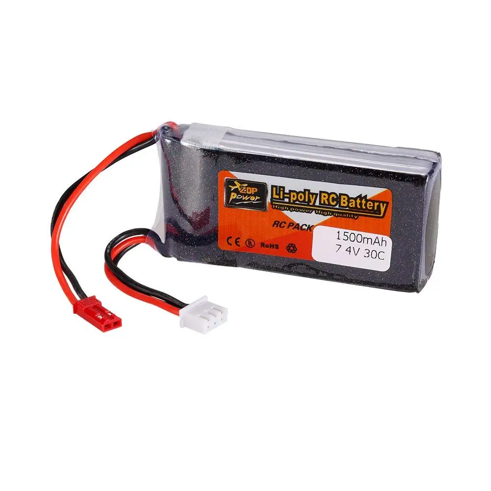 ZOP POWER Lipo батарея для 2 S 7,4 V 1500 mah 30C JST для QAV250 H210 LS180 FPV гоночный RC Квадрокоптер Автомобильная лодка