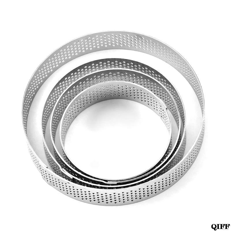 

Perforated Cake Ring Mould 304 Stainless Steel Mousse Round Fixing Model Cookie Cutter DIY Baking Tool For Bakeshop Jun11