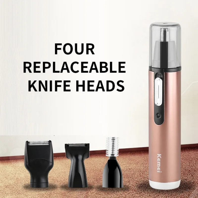 Order Price of  EU 2minutes 4 in 1 electric nose trimmer rechargeable women face care beard shaver for nose & ear m