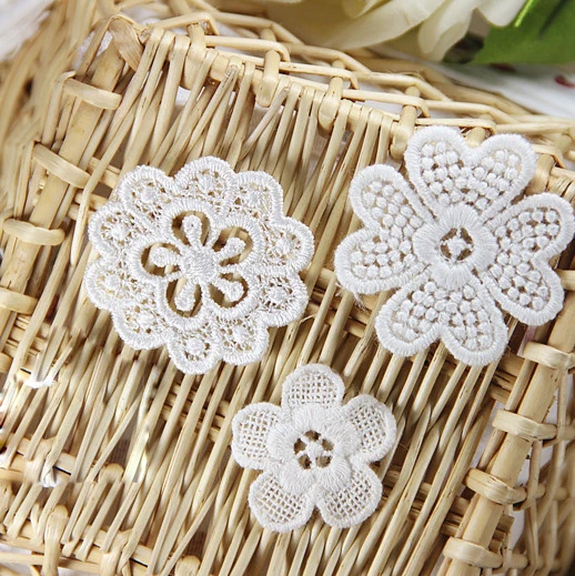 30 pcs high quality diy venice embroidery flower applique lace patches