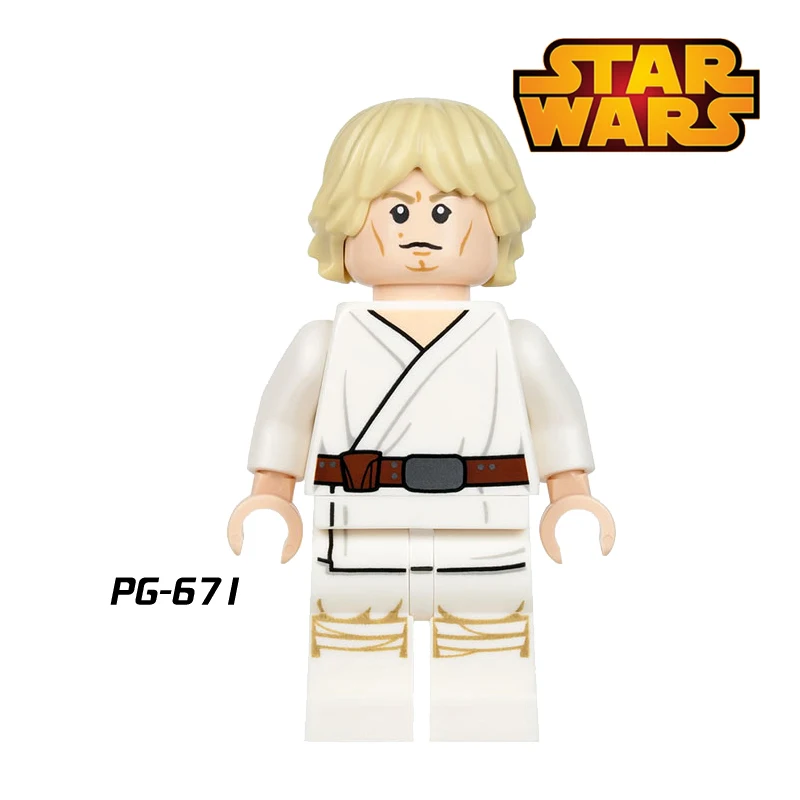 

1PC Luke skywalker Death Star Robot diy figures Starwars Obi Wan Qui-Gon Jinn Jedi Knight Assemble Building Blocks Kids DIY Toys