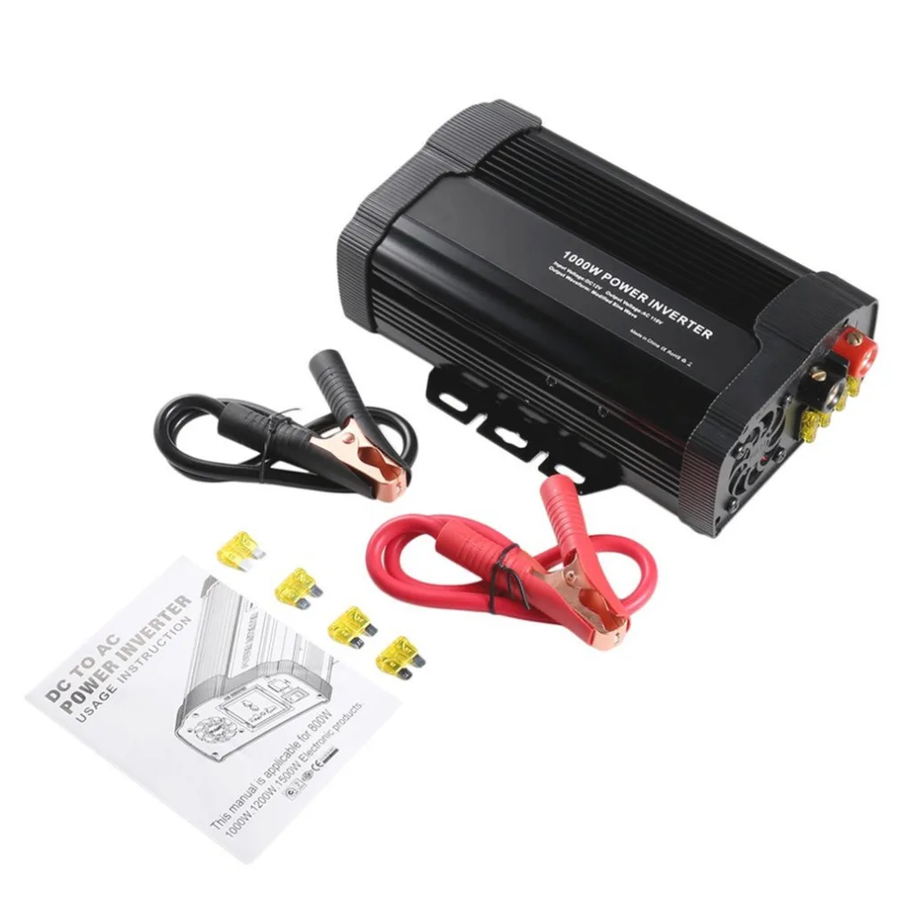 

1000W/1500W Car Styling High Power Inverter DC12V to AC110V Solar Inverter Modified Charger Power Converter Adapter Automobiles