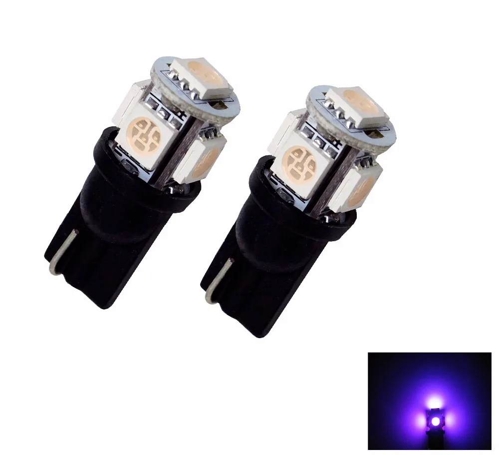 PA LED 2 шт. x T10 168 W5W 5SMD светодиодный автоматический Клин лампы розовый 12 В + BAU15S