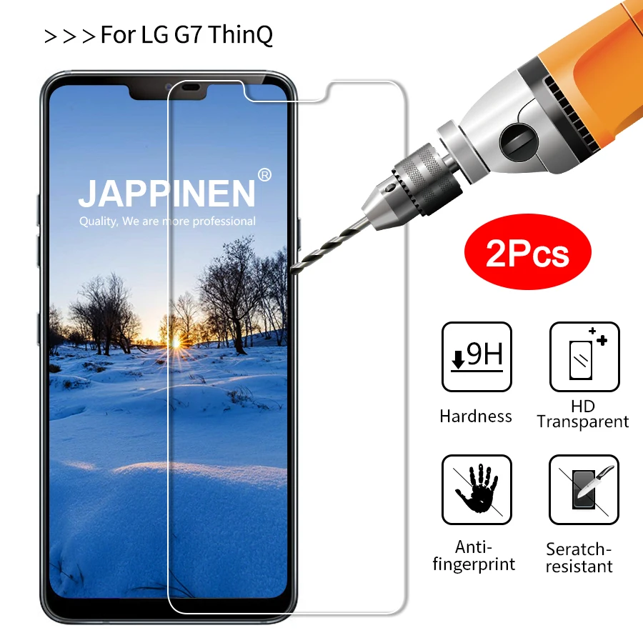 Jappinen 2 шт./лот закаленное Стекло для LG G7 ThinQ Экран протектор 9 H 2.5D Взрывозащищенный