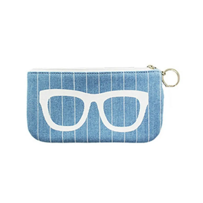Портативная сумка для солнцезащитных очков из войлочной ткани, контейнер для очков, сумка для очков 5 цветов - Цвет: Blue