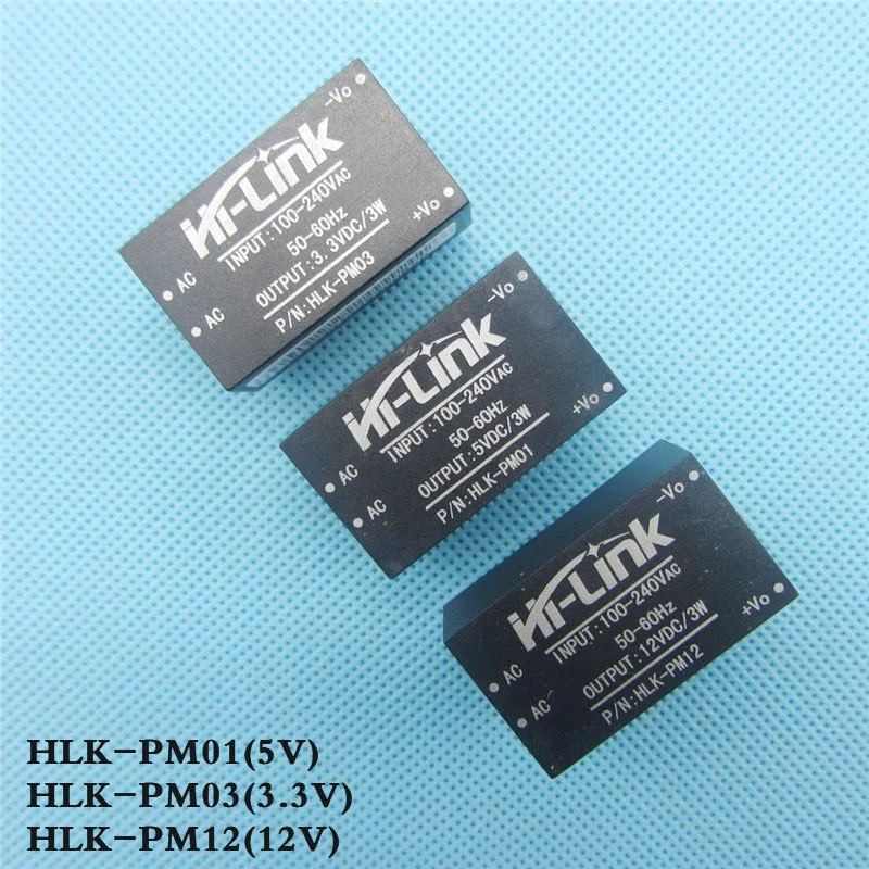 

HLK-PM01 HLK-PM03 HLK-PM12 AC-DC 220V to 5V 3.3V 12V Power Module AC to DC Isolated Power Module UL/CE