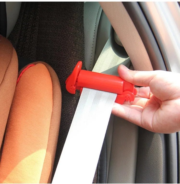 3 шт., автомобильные ремни безопасности для детей, красный замок с пряжкой, фиксированный нескользящий Зажим для ремня, зажим для автомобильного сиденья, безопасное приспособление для малышей, противоскользящий