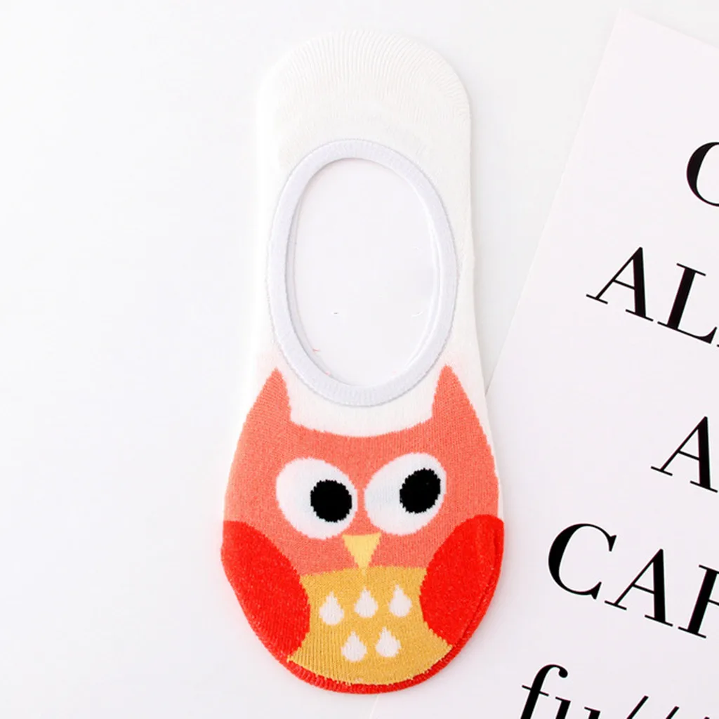 MAXIORILL мультфильм сова счастливые носки женские короткие Ки calcetines mujer смешной