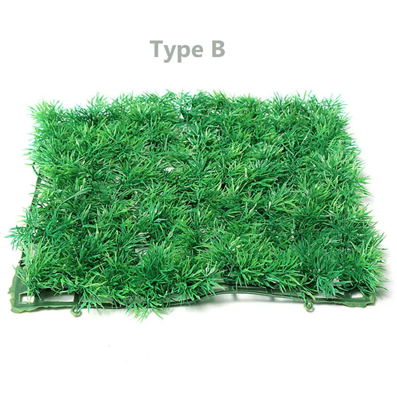 25X25 см зеленая трава пластик искусственный аквариум орнамент растение аквариум газон украшение искусственный газон трав коврик