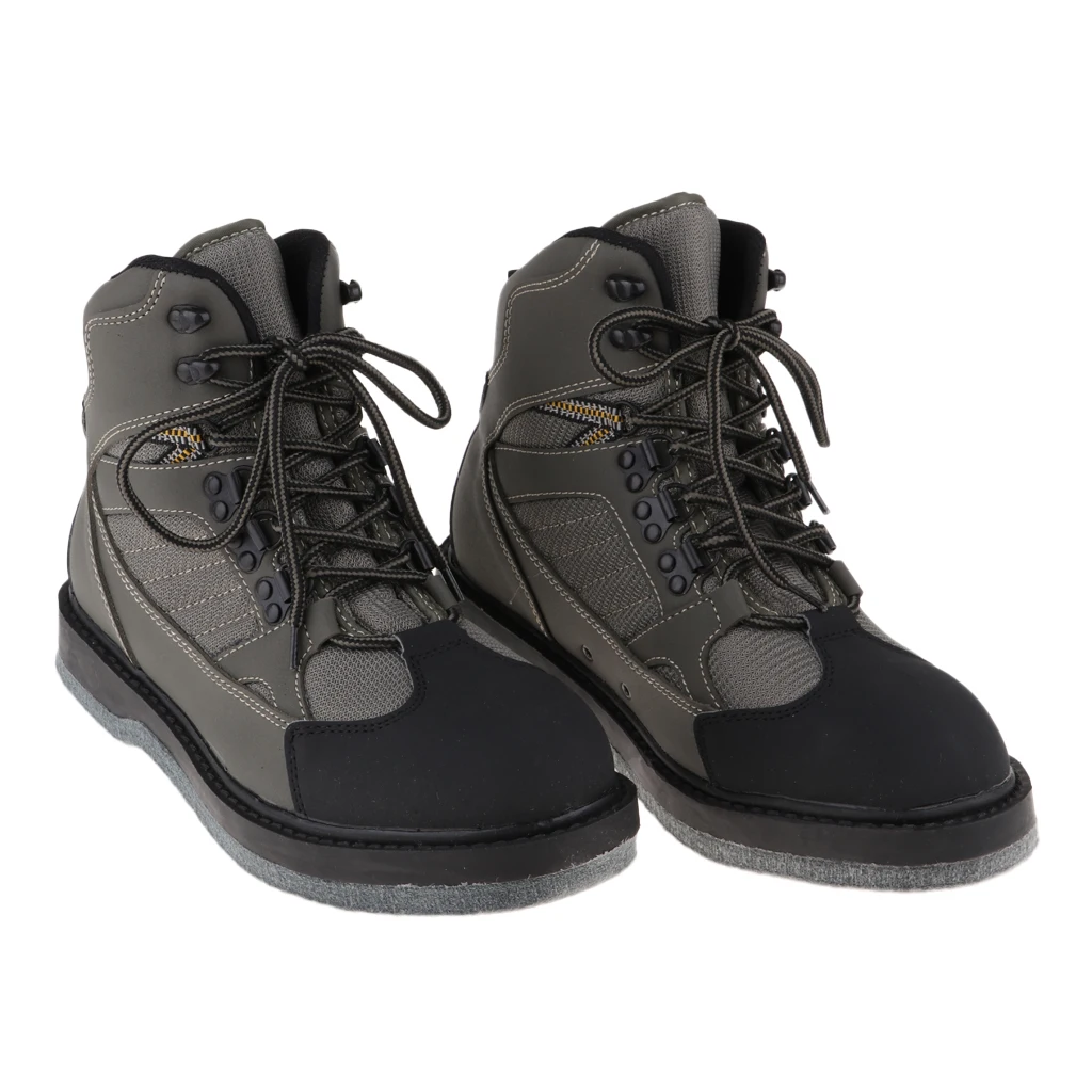 Fishing Hunting Wading Shoes Breathable Quick-dry Boots Outdoor Anti-slip Wading Waders Boots with Felt Sole US 8-12