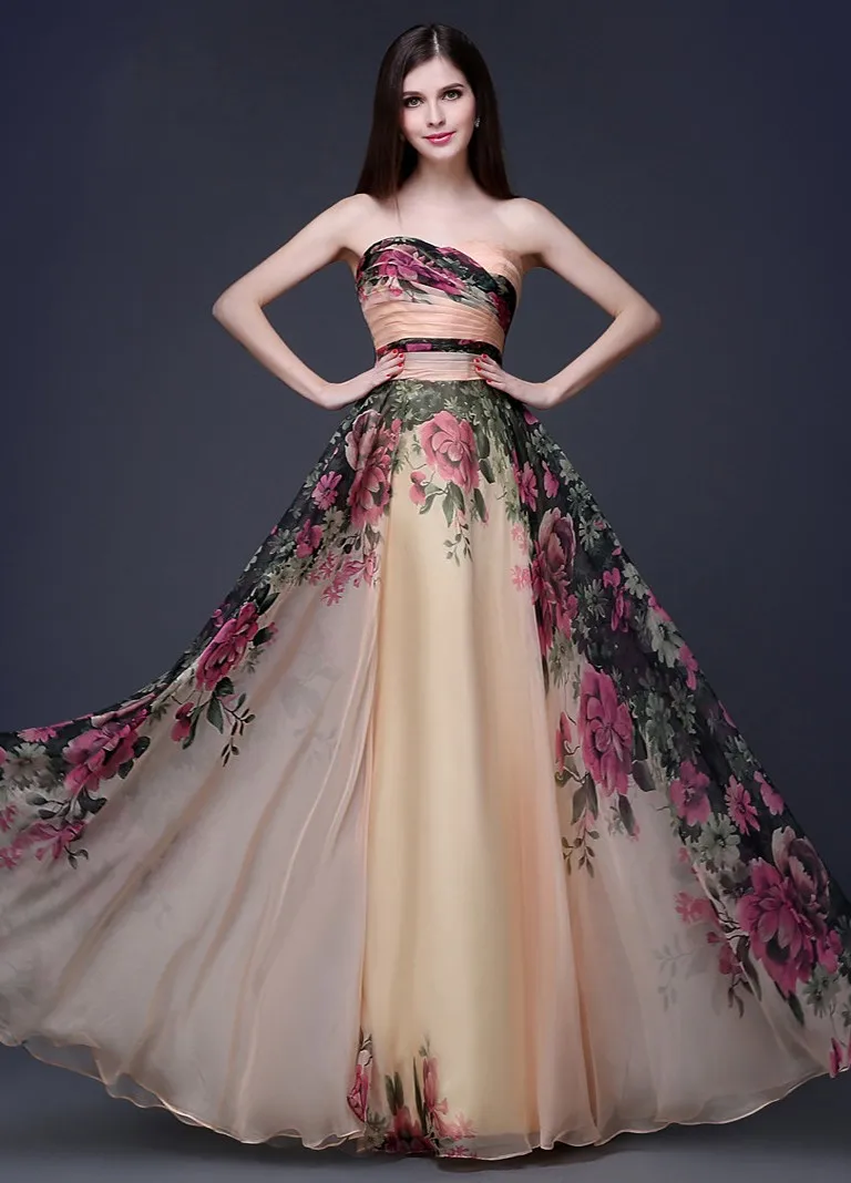 2019 High Quality Summer Spring Fashion Women Long Dress Chiffon