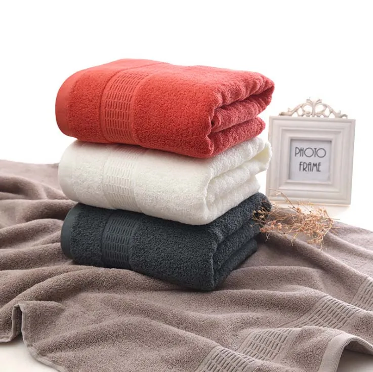 100 Cotton Beach Towel Bath Towels For Adults 70x140cm Fast Drying