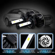 Vehemo H7 2 шт спереди светильник светодиодный фар автомобиль высокой Мощность безопасности лампочки Светодиодный противотуманных фар автомобиля укладки автомобильные аксессуары