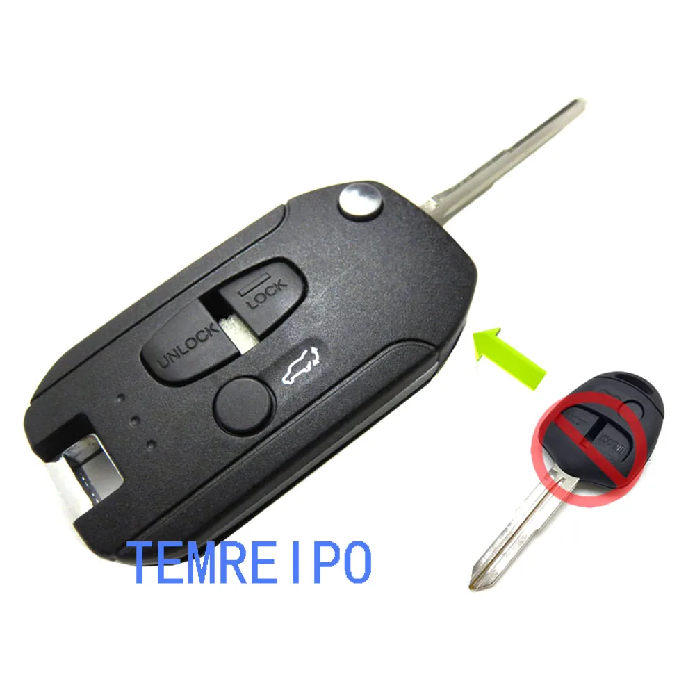 10pcs/lot 3 Buttons Right Blade Key Shell For Mitsubishi Lancer EVO