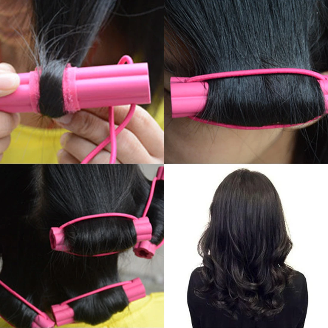 6pcs Magic Foam Sponge Hair Curler DIY Wavy Hair Travel Home Use Soft
