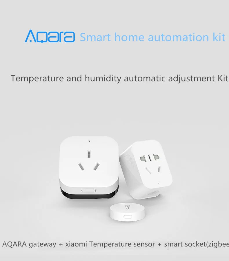 Xiaomi шлюз Aqara Zigbee wifi управление Умный дом автоматизация наборы умная розетка датчик температуры и влажности для Android IOS APP