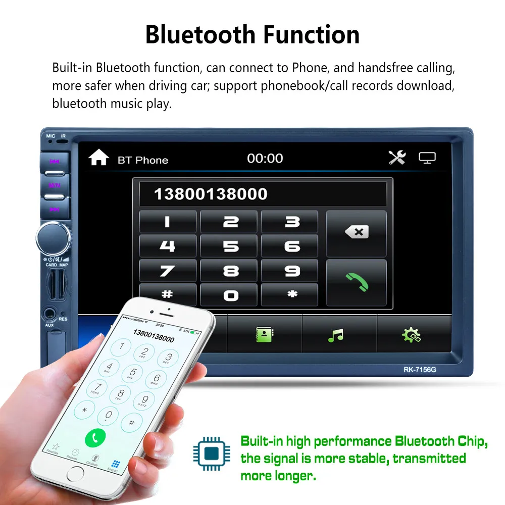 Автомагнитола 7 &quot2 DIN с Bluetooth Автомобильная Мультимедийная система mp5 плеер GPS