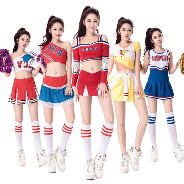Sexy High School Cheerleader Costume Cheer Girls Uniform ...