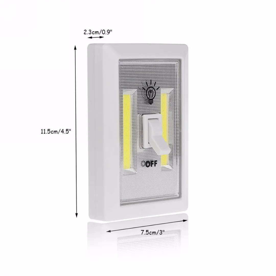 1set 3W COB LED Wireless Wall Switch Closet Cordless Night Light Battery Operated 2019 New