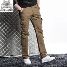 Большие карманы дизайн размера плюс 42 карго классические винтажные военные мужские брюки хлопок