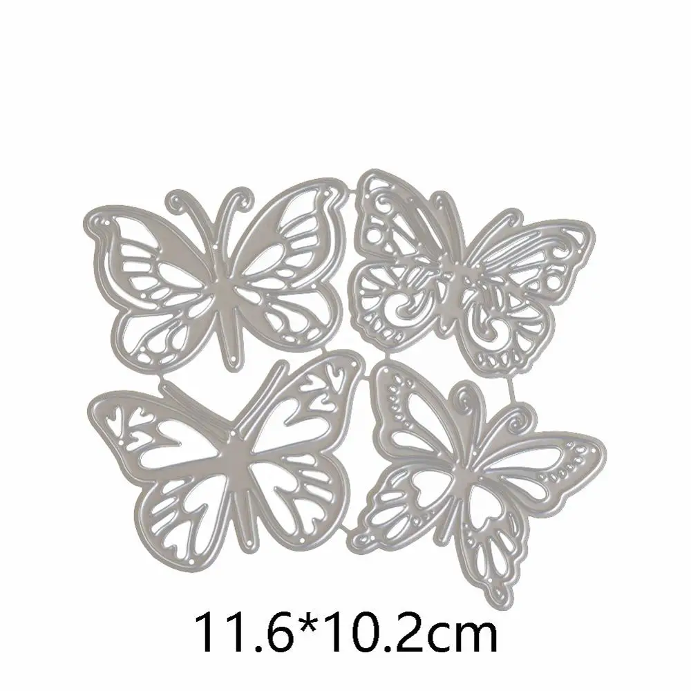 9 шт. бабочки резки штампы набор металлический трафарет и штампы для DIY бумажные карточки для скрапбукинга изготовление высечки животных - Цвет: Светло-серый