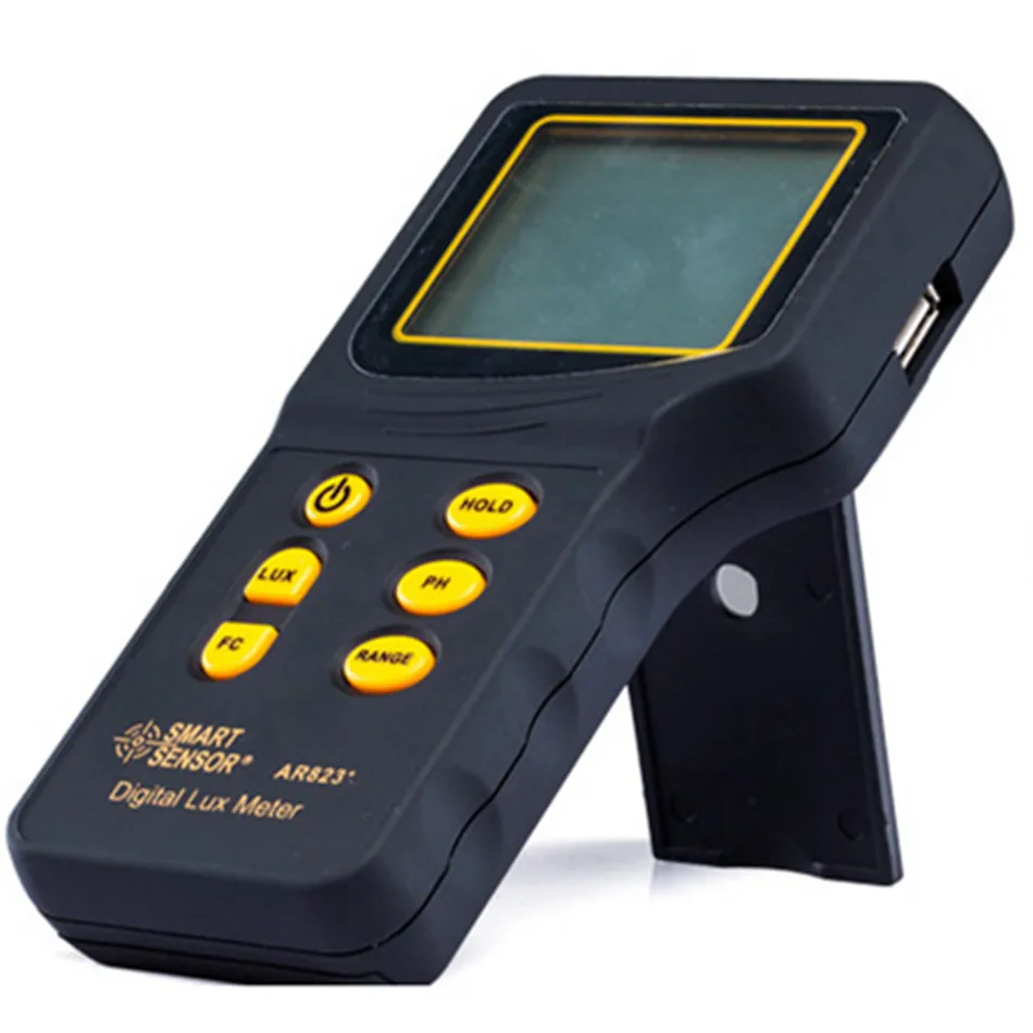 

AR823+Digital Lux Meter SMART SENSOR Luxmeter Measuring Range 1~200.000 Light Illuminometer Photometer Lux/FC