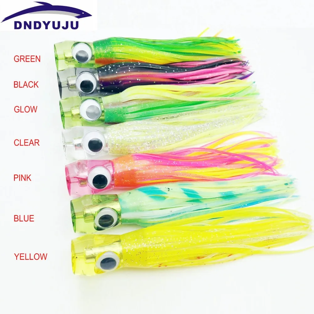 Fishing Lures 55g Boat Fishing Troll Bait Acrylic Resin Octopus Bionic Squid Fishing Bait