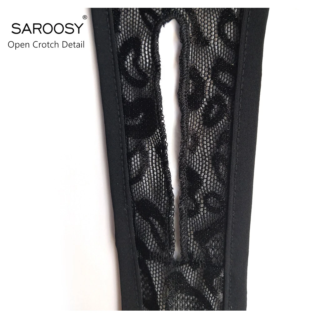 SAROOSY NEW Secret Open Crotch Sheer Mesh Bodysuit for Women Sexy for Night Clubwear Hot Extreme Desires Office Love Good Fiber