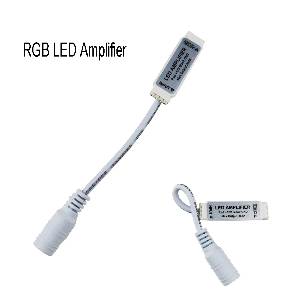 RGB LED Усилители домашние + DC разъем 3 * 4A для 5050 3528 RGB светодиодные полосы света разъем 12 В 144 вт 4 Шпильки Быстрая доставка LH