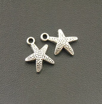 

30pcs Silver Color Starfish Charm DIY Metal Bracelet Necklace Jewelry Findings A1099