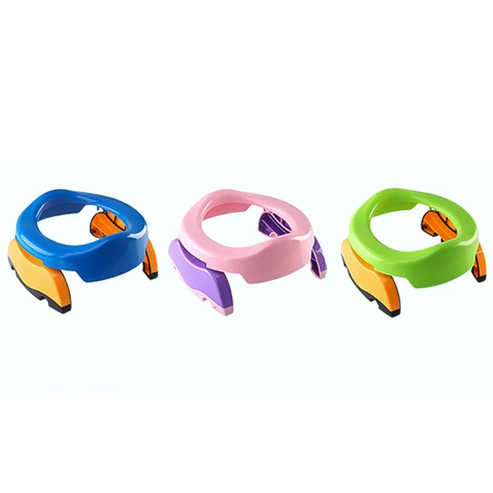

Children Plastic Toilet Potties Seat Chamber Pots Kids Trainers Comfortable Portable Toilet Ring Baby Travel Potty Folding Chair