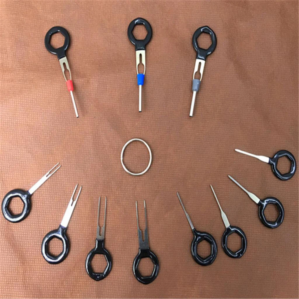 11 Pcs Automotive Plug Terminal Remove Tool Set Key Pin Car Electrical Wire Crimp Connector Extractor Kit Accessories