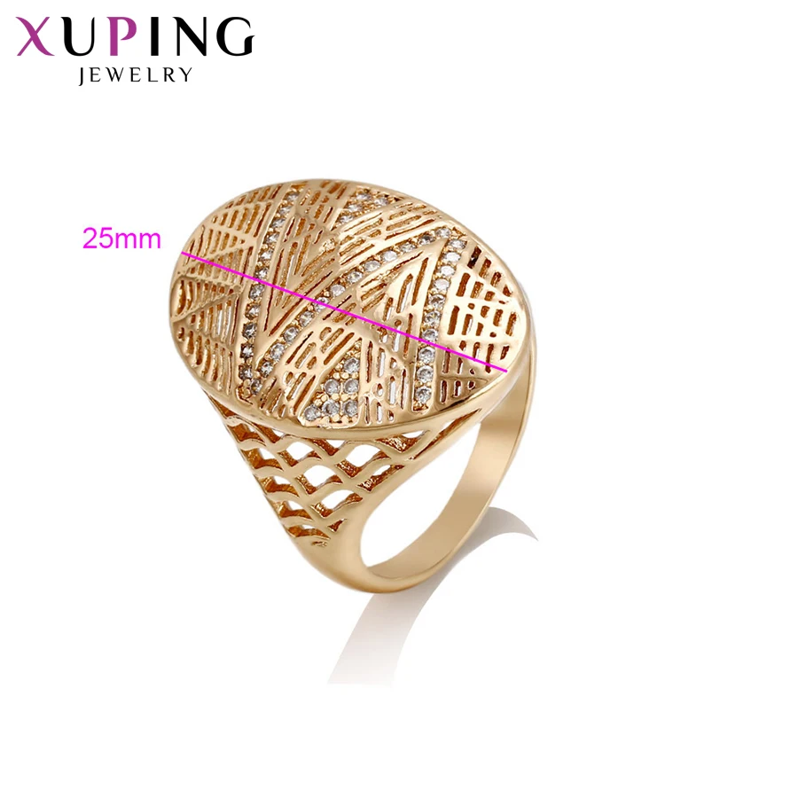 Xuping модное кольцо популярный дизайн элегантное кольцо для девочек и женщин позолоченные кольца ювелирные изделия Рождественский подарок S64-4-14442