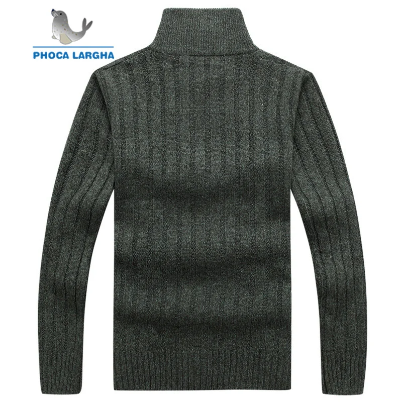 Men Cardigan sweaters knitted Male Fleece Standard Wool Sweater Men Pull Homme Man Solid color Outwear Thick knittin Coats