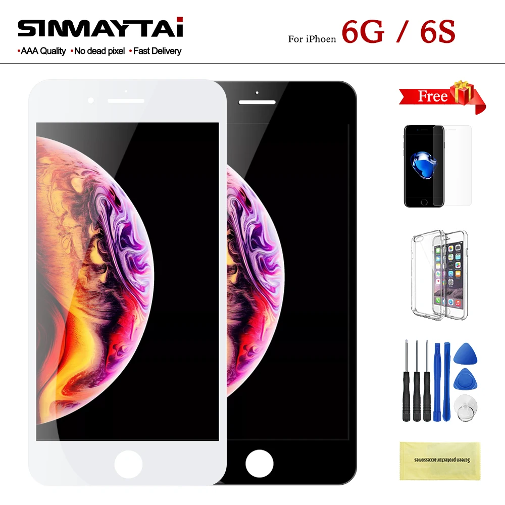 AAA +++ качество для iPhone 6 6S ЖК-дисплей 3D Force сенсорный экран дигитайзер в сборе 6G LCDs