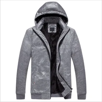 

Plus Size Man Jacket Winter Male Jacket Fashion Letters Printed Hooded Stand Collar Coat Outerwear L-3XL Plus Size 2017 New