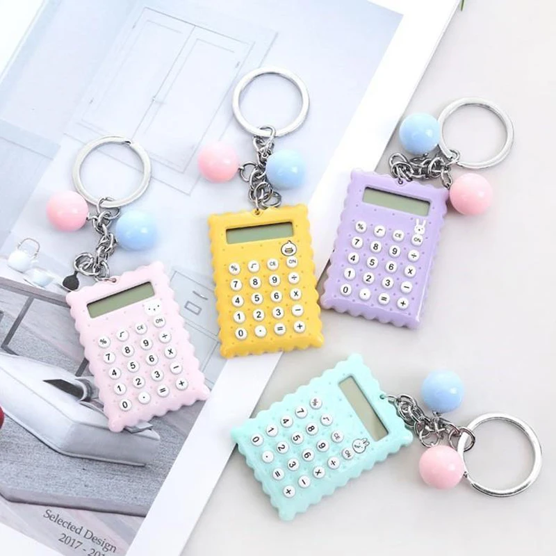 1 PCS الكرتون البسيطة سليم جميل حاسبة الإبداعية المحمولة القرطاسية سهلة حاسبة هدية للأطفال اللوازم المكتبية