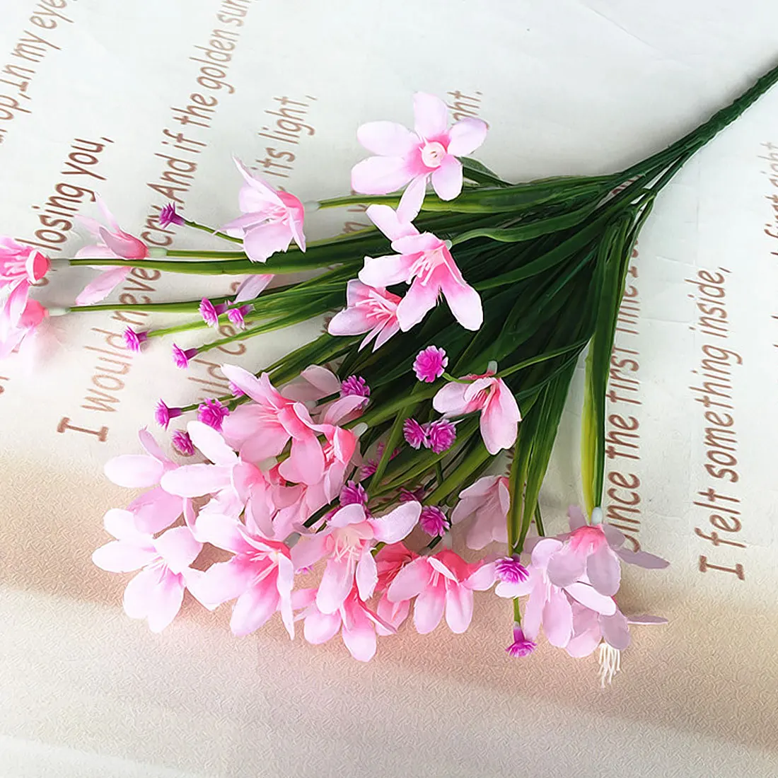 1 букет искусственных пластиковых растений орхидеи, искусственный цветок из шелка, свадебное украшение, украшение для дома