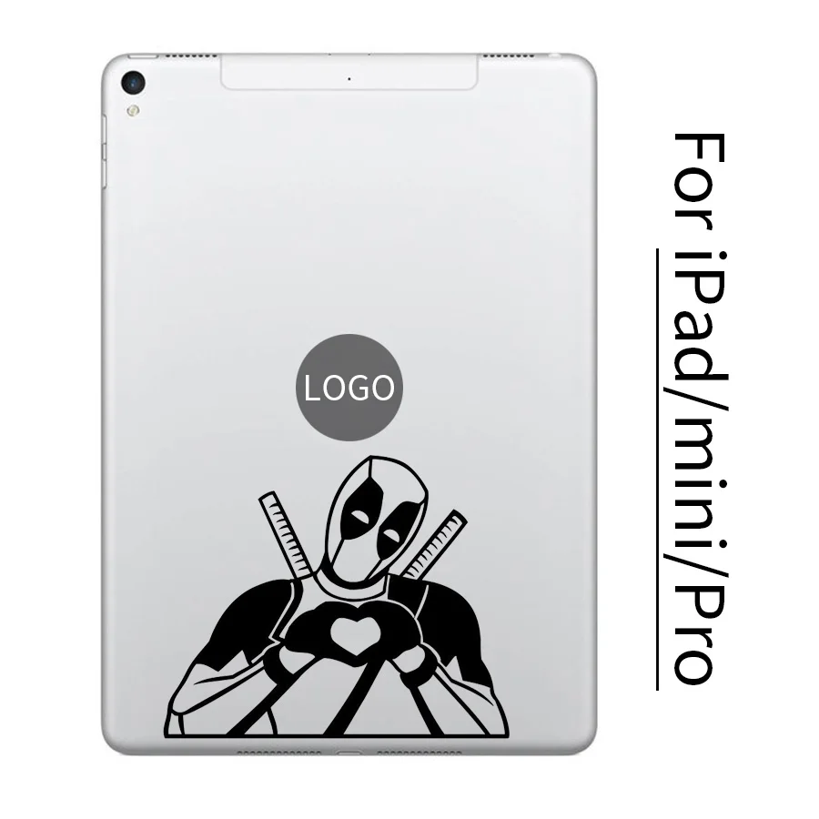 Humor Deadpool Tablet PC Vinyl Sticker for font b Apple b font iPad Decal Air Pro