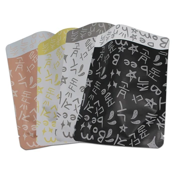

600Pcs 12x16cm Heat Sealable Open Top Letter Design Pure Aluminum Foil Package Bag Mylar Candy Tea Snack Packaging Pouch