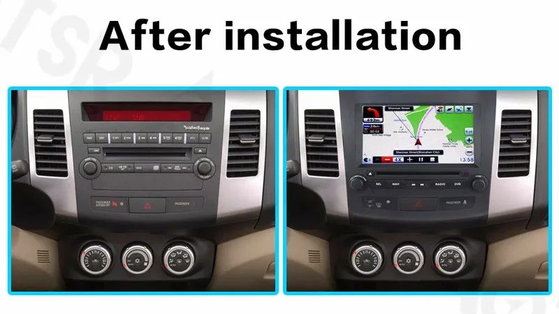 Clearance Android 8.0 Car DVD player GPS Navigation for Mitsubishi Outlander 2006~2012 For Citroen C-Crosser for Peugeot 4007 4