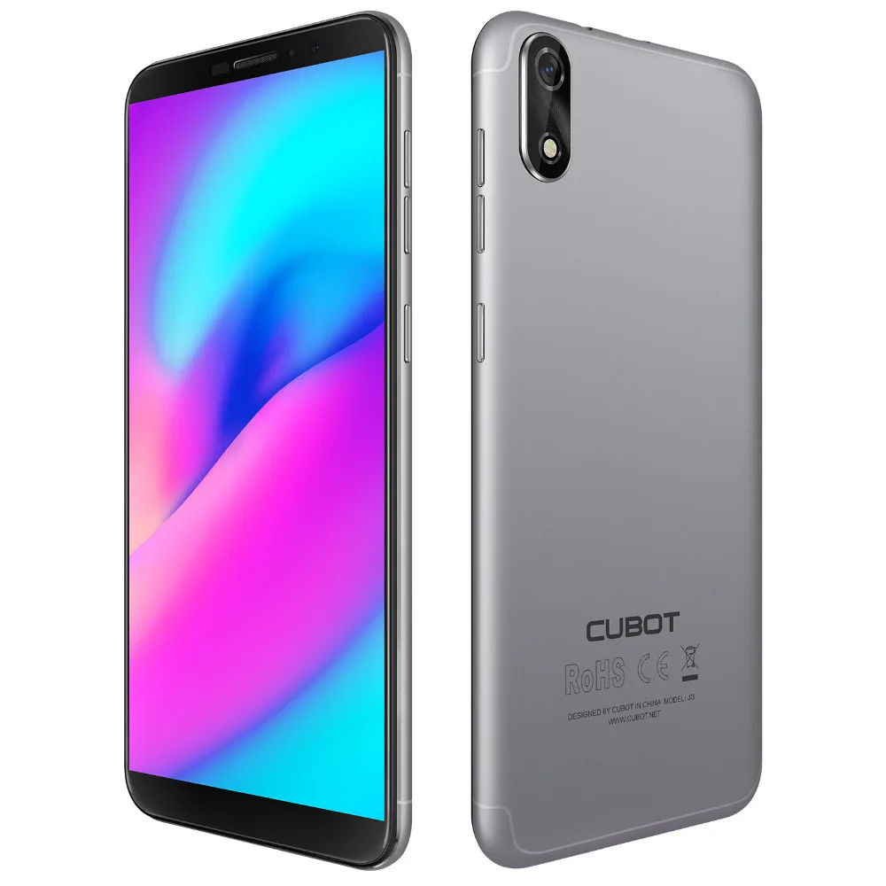 Cubot J3 MT6580 четырехъядерный смартфон Android GO 5,0 дюймов мобильный телефон 1 ГБ ОЗУ 16 Гб ПЗУ двойная задняя камера 2000 мАч 3G сотовый телефон