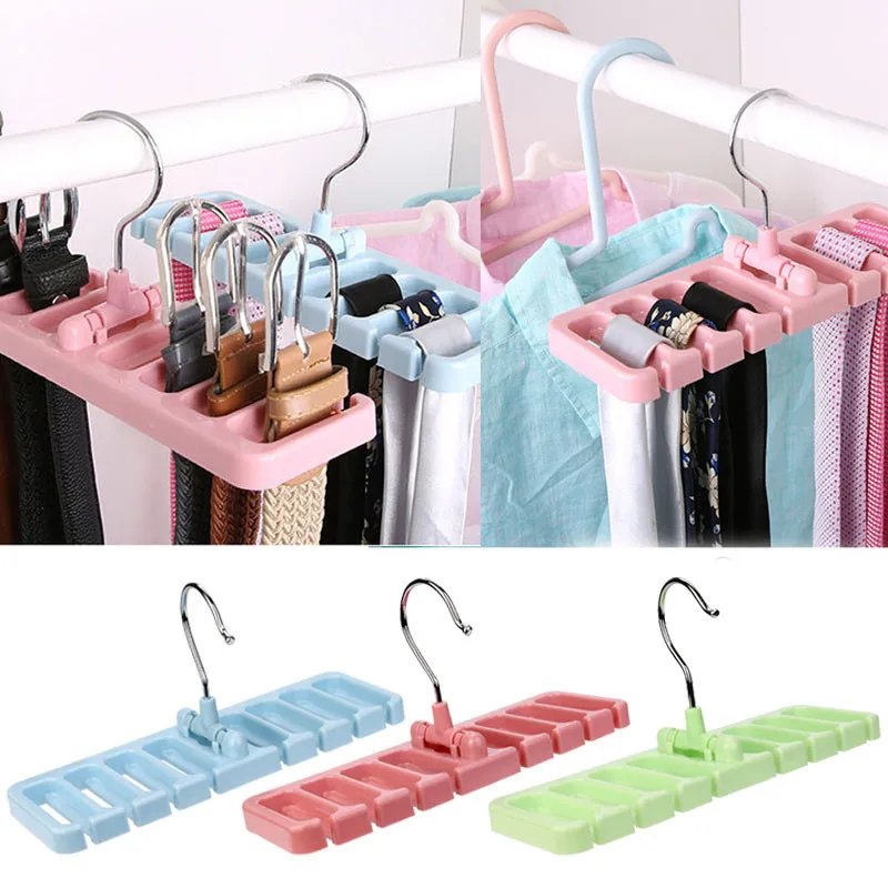 

Multifuction Storage Rack Tie Belt Organizer Rotating Ties Hanger Holder Closet Organization Wardrobe Finishing Rack Space Saver