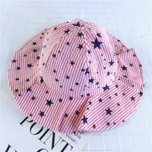 Мягкая летняя детская Солнцезащитная шляпа для маленьких мальчиков Панама для девочек звезда полосатый хлопок для малышей Дети трактор Кепка