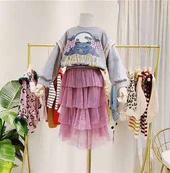 

Cotton children spring clothes 2020 baby girl long sleeve outfits tops +skirts 2pieces girls tracksuit kids clothing set costume