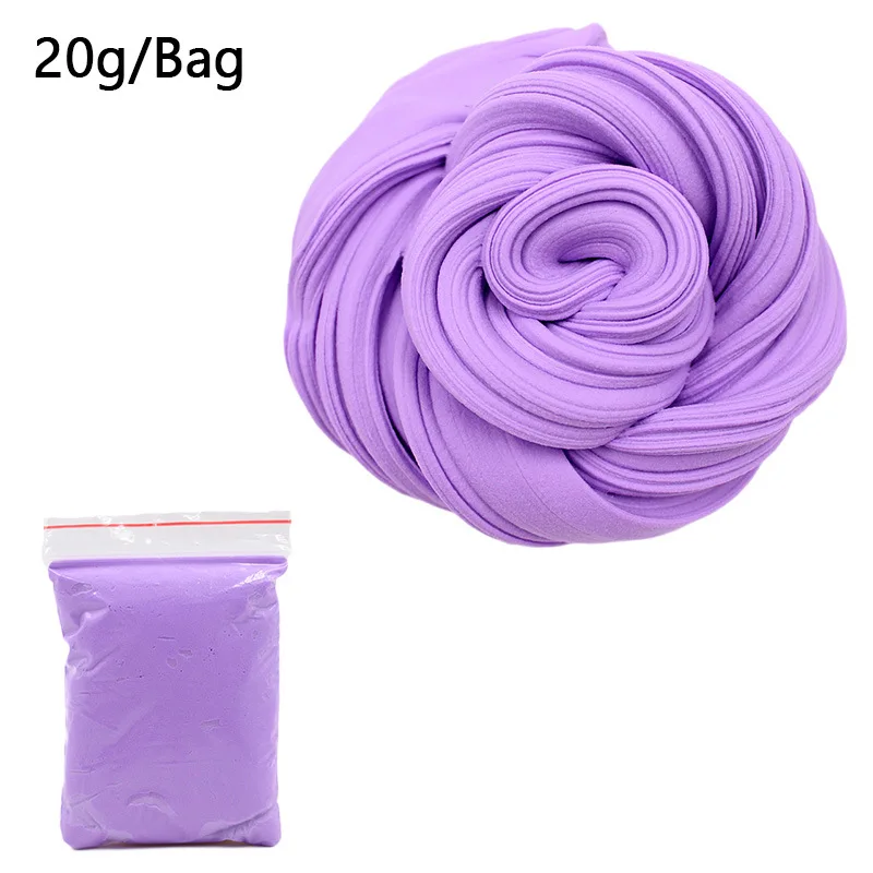 3/1 pcs DIY Fluffy Clay Slime Soft Cotton Floam Scented Stress Relief Cotton Release Clay Plasticine Toys for children gift - Цвет: Фиолетовый