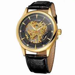 Новые модные черные Золотая Звезда Роскошные Дизайн часы мужские часы Лидирующий бренд рука ветер механические часы Скелет Мужские