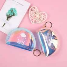 L'OMBRE ПВХ кошельки для монет Кошельки прозрачный ПВХ яркий цвет маленькие вещи пакет сумки прозрачные кошельки Cartera прозрачный