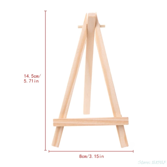 1pc mini wooden tripod easel display painting stand card canvas