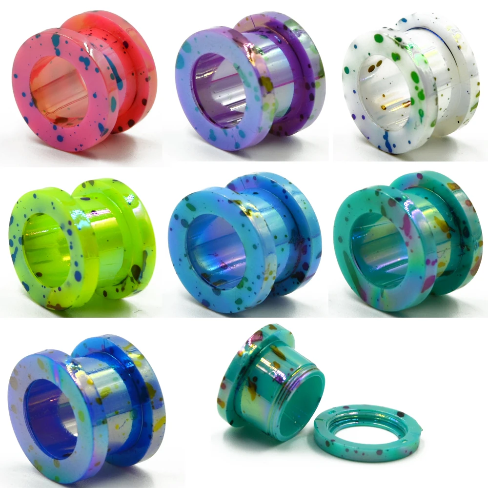 Пара черных акриловых одинарных вспышек с уплотнительным кольцом ушные пробки